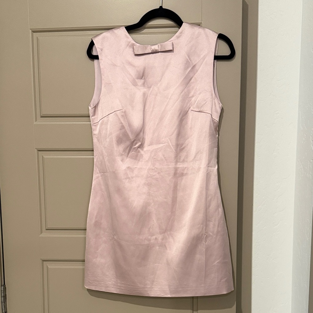 Baby pink bow Sleeveless Dress